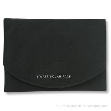 Portable solar charger, 14W, charge any USB digital devices or batteries directly